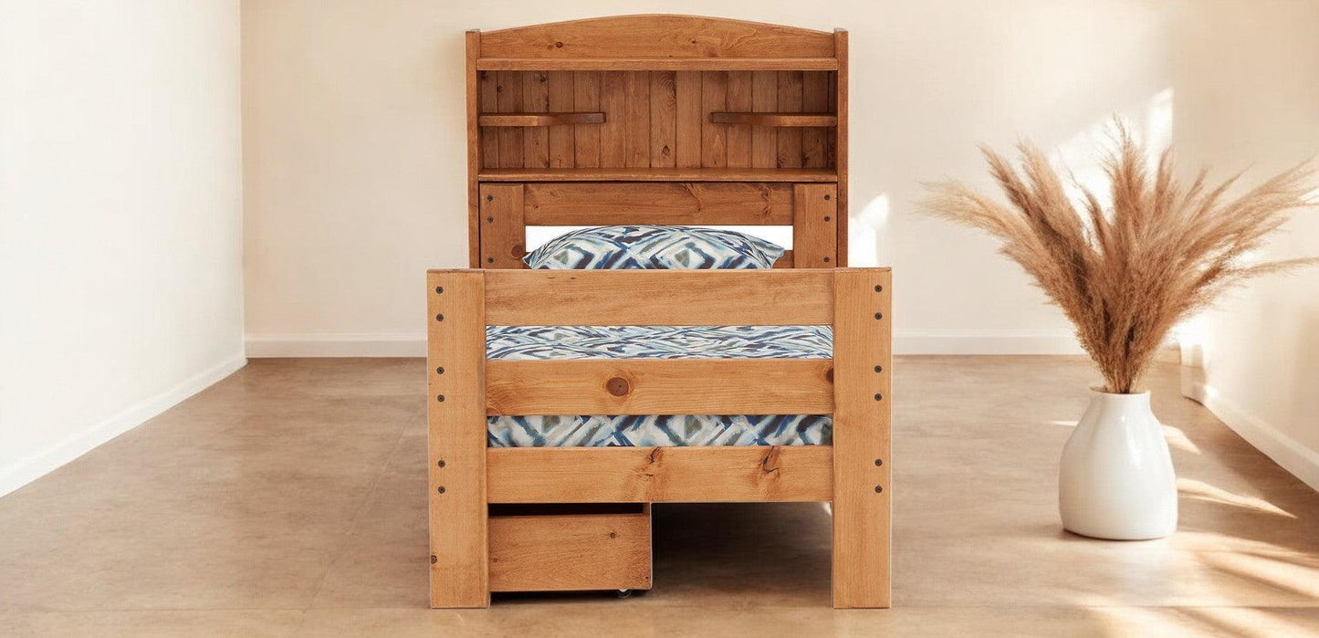 Durango Bookcase Bed with Storage Drawers in Twin Size - M&J Design Furniture
