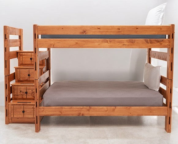 Durango Full Bunk Bed with 4 Step Ladder - M&J Design Furniture
