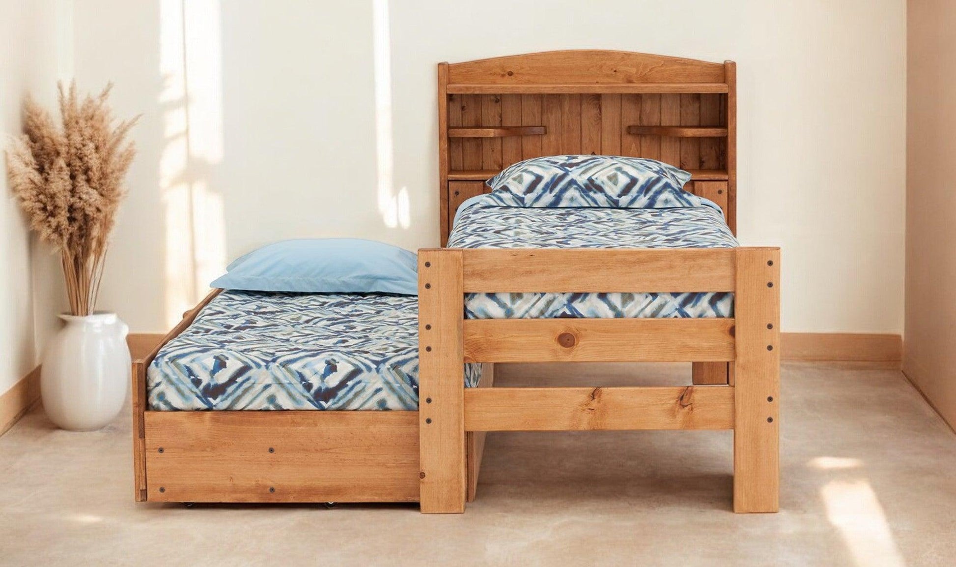 Durango Bookcase Bed with Trundle in TWIN Size - M&J Design Furniture