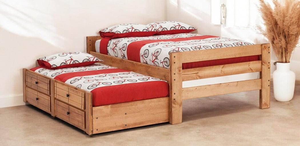 Durango Panel Bed in Full Size with Complete Trundle - M&J Design Furniture