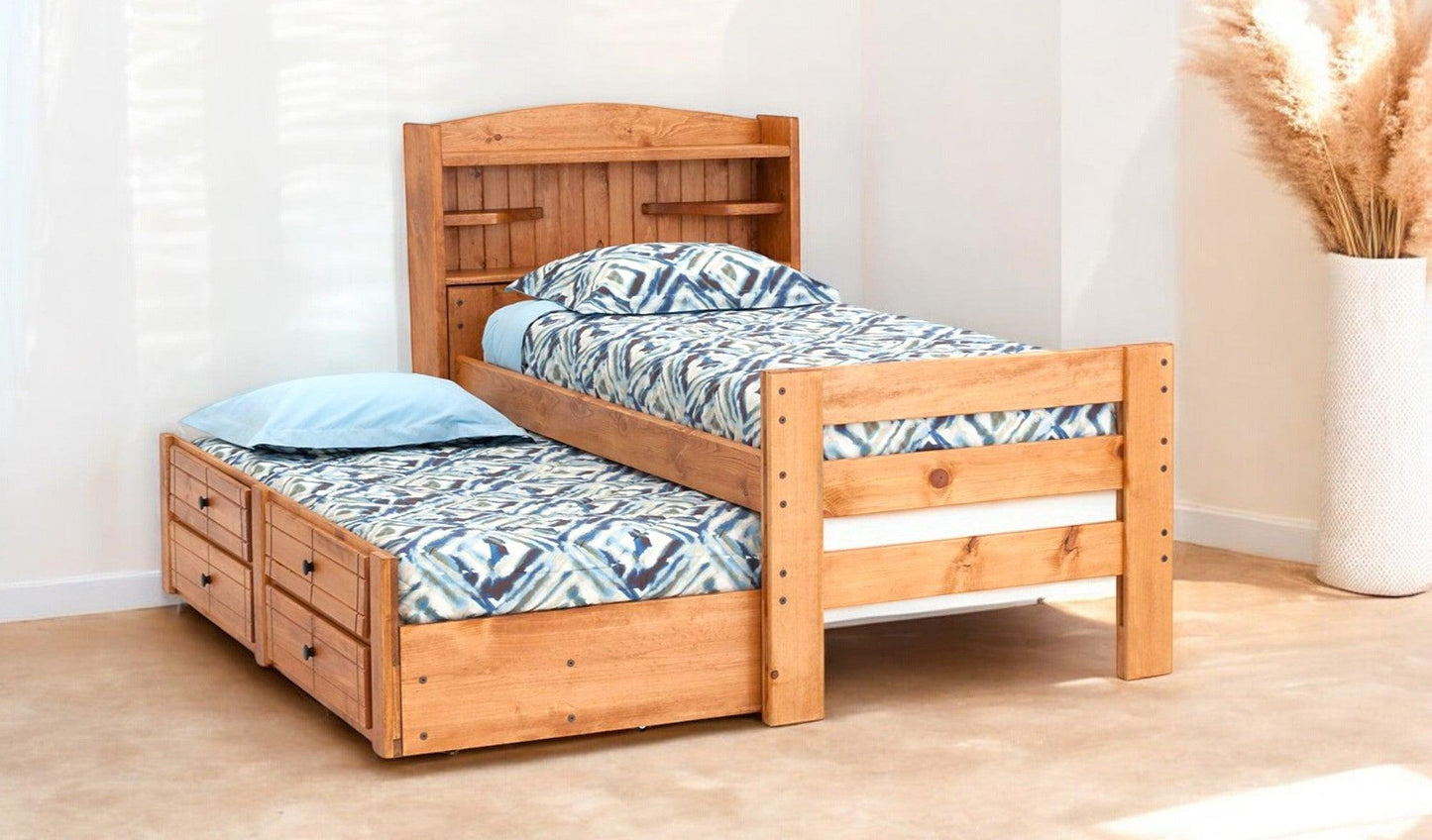 Durango Bookcase Bed with Trundle in TWIN Size - M&J Design Furniture