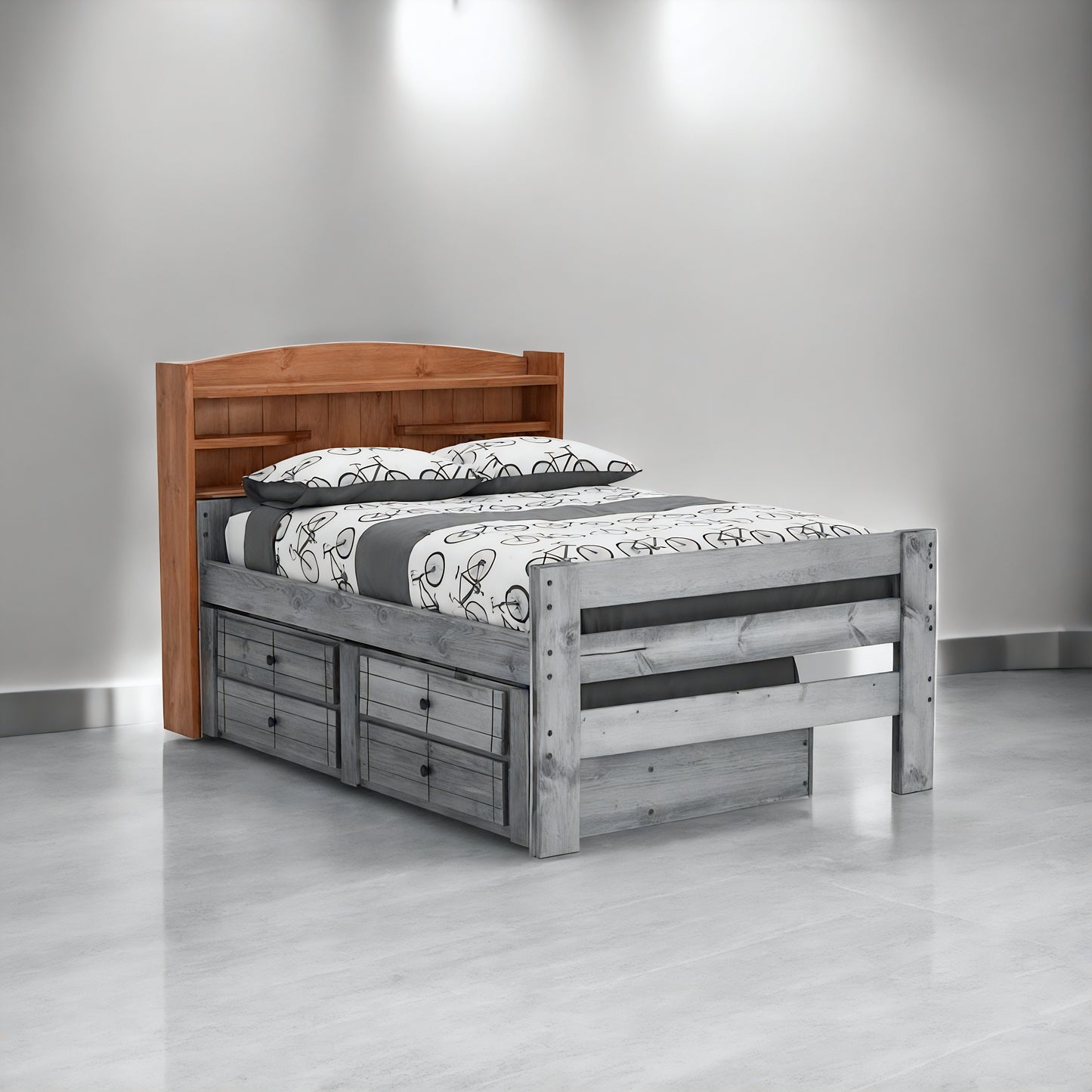 Durango Bookcase Headboard in Full Size