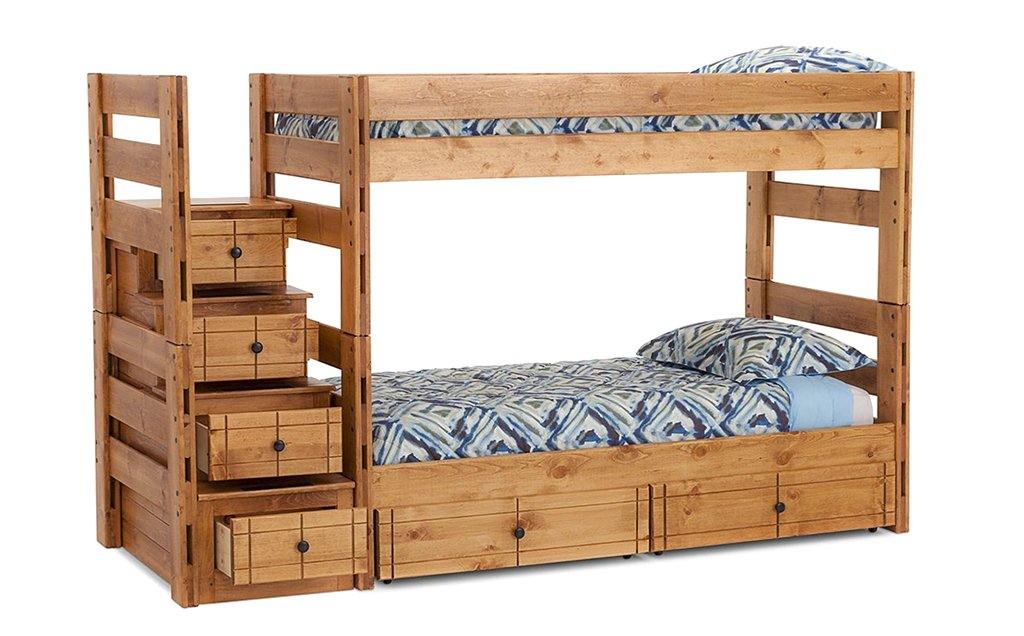 Durango Twin Bunk Bed with Storage and Steps - M&J Design Furniture