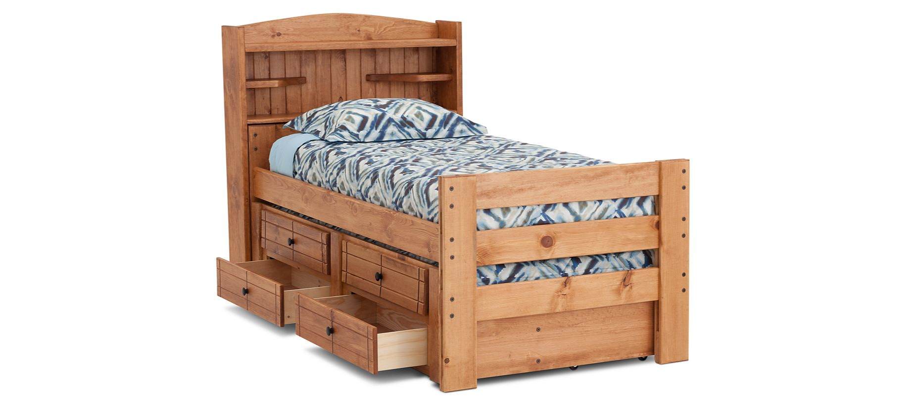 Durango Bookcase Bed with Trundle in TWIN Size - M&J Design Furniture