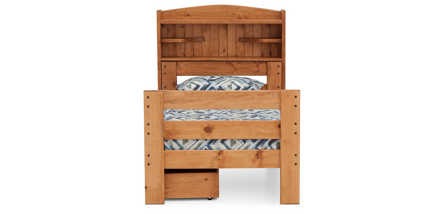 Durango Bookcase Bed with Storage Drawers in Twin Size - M&J Design Furniture