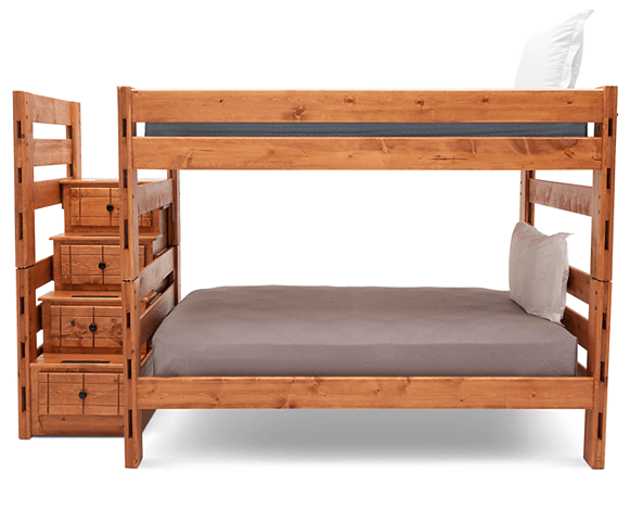 Durango Full Bunk Bed with 4 Step Ladder - M&J Design Furniture