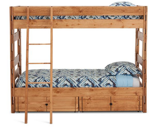Durango Twin Bunk Bed with Storage and Ladder - M&J Design Furniture