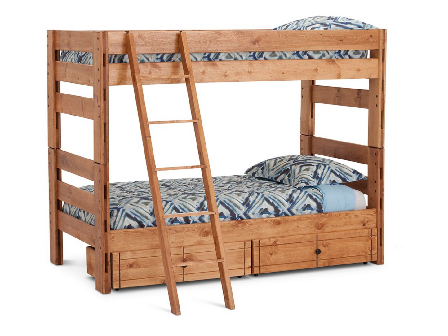 Durango Twin Bunk Bed with Storage and Ladder - M&J Design Furniture