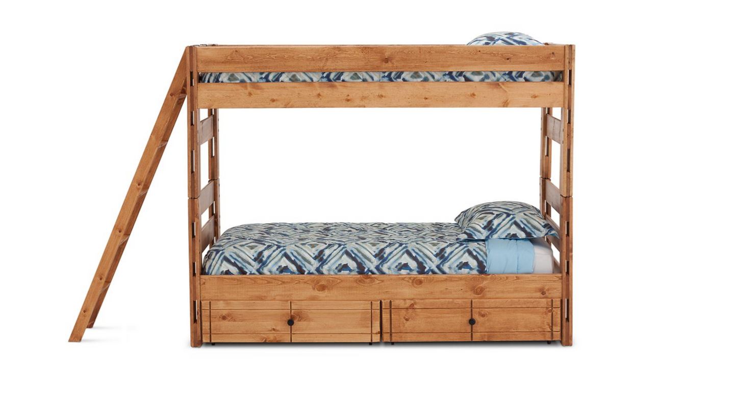 Durango Twin Bunk Bed with Storage and Ladder - M&J Design Furniture
