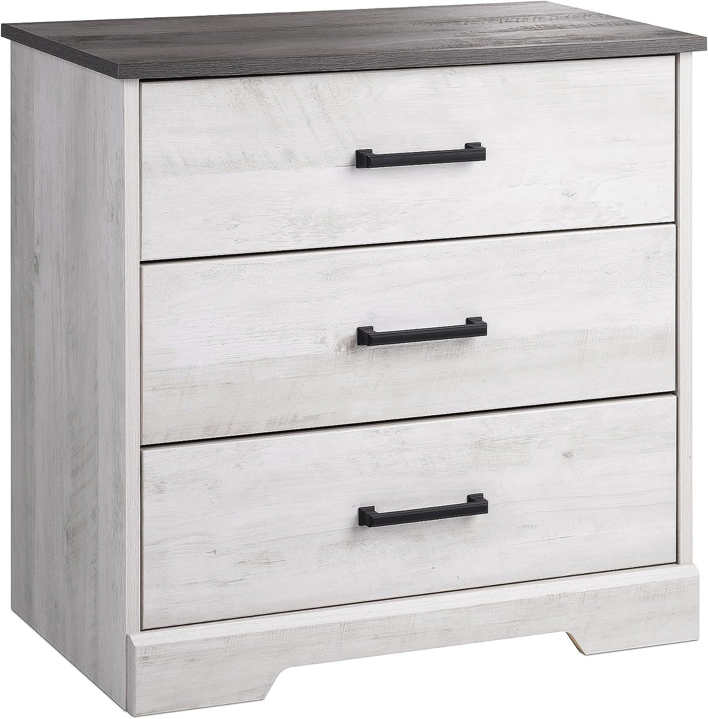 Dawson 3-Drawer Nightstand, Washed White - M&J Design Furniture 