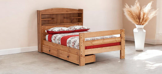 Durango Bookcase Bed with 6" Storage Drawers in FULL Size