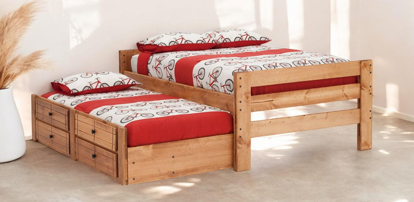 Durango Panel Bed with Complete Trundle in FULL Size - M&J Design Furniture 