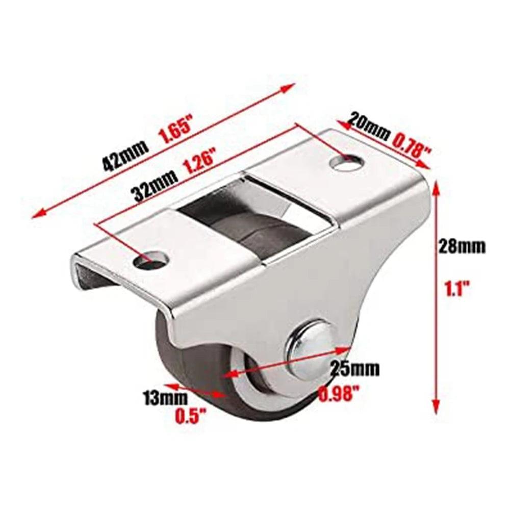 4 Pcs Mini 25mm Furniture Casters – Original Replacement for Durango and Young Pioneer Collection - M&J Design Furniture 