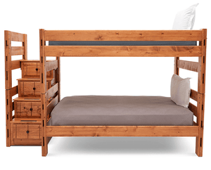 Durango Full over Full Bunk Bed with 4 Step Ladder - M&J Design Furniture 