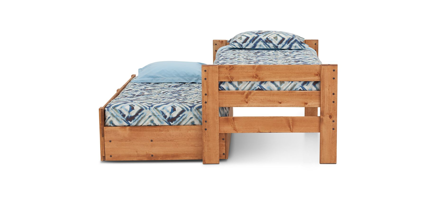 Durango Panel Bed with Complete Trundle in TWIN Size M J Design