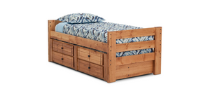 Durango Panel Bed with Complete Trundle in TWIN Size - M&J Design Furniture 