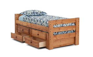 Durango Panel Bed with Complete Trundle in TWIN Size - M&J Design Furniture 