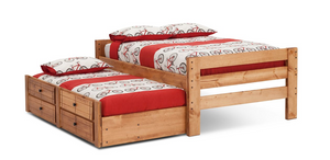 Durango Panel Bed with Complete Trundle in FULL Size - M&J Design Furniture 